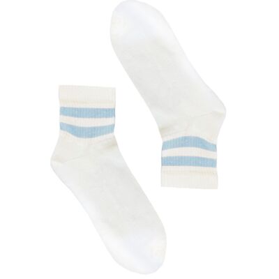 Socken Streifen Hellblau Sportlich