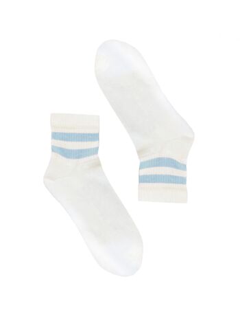 Chaussettes Rayures Bleu Clair Sportive 1