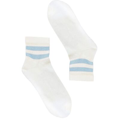 Socks Stripes Light Blue Sportive