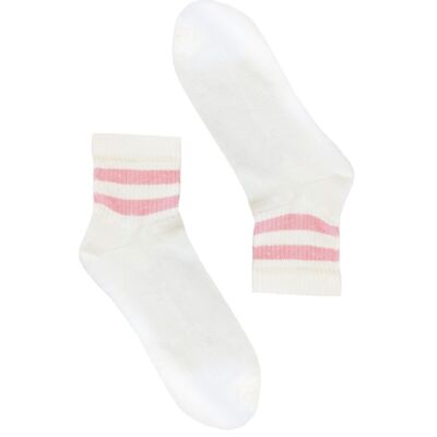 Chaussettes Rayures Rose Clair Sportive