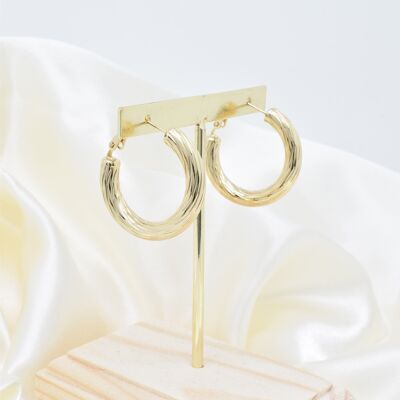 Hoop earrings in stainless steel - BO100233