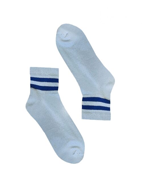 Socks Stripes Blue Sportive