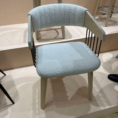 POLYESTER WOOD CHAIR 51X55X76.5 GRAY MB211706