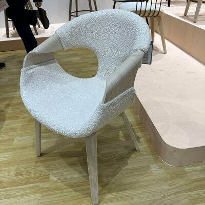 POLYESTER WOOD CHAIR 55.5X67.5X80.5 WHITE MB211701