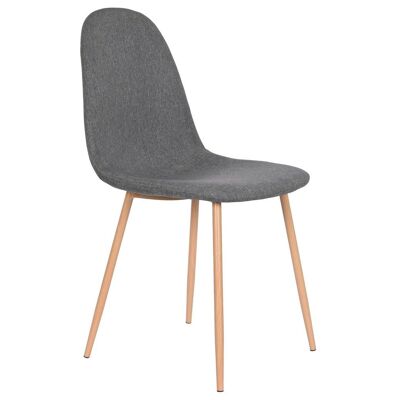 IRON POLYESTER CHAIR 44X51.5X90.5 SIMIL WOOD MB208518