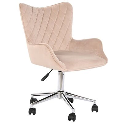 METAL POLYESTER CHAIR 52X56.5X80 92 CM WHEELS MB208355
