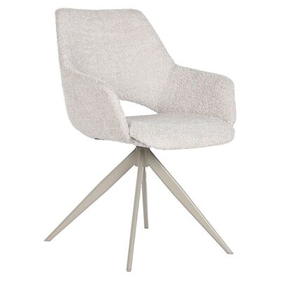 METAL POLYESTER CHAIR 61X60X82 BEIGE LOOP MB213098