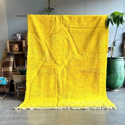 Berber carpet Beni Ouarain yellow leslosanges