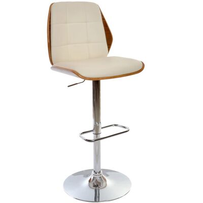 CHAIR PU WALNUT 50X52X121 ADJUSTABLE CREAM MB208339