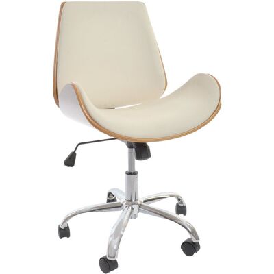 CHAIR PU WALNUT 52X58,5X98 ADJUSTABLE CREAM CREAM MB208340