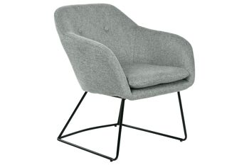 FAUTEUIL METAL LIN 63X64X70 VERT MENTHE MB209907 1