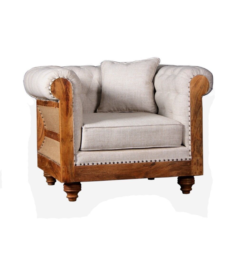 POLTRONA CON MANIGLIA IN COTONE 101X90X79 1 CUSCINO MB213710