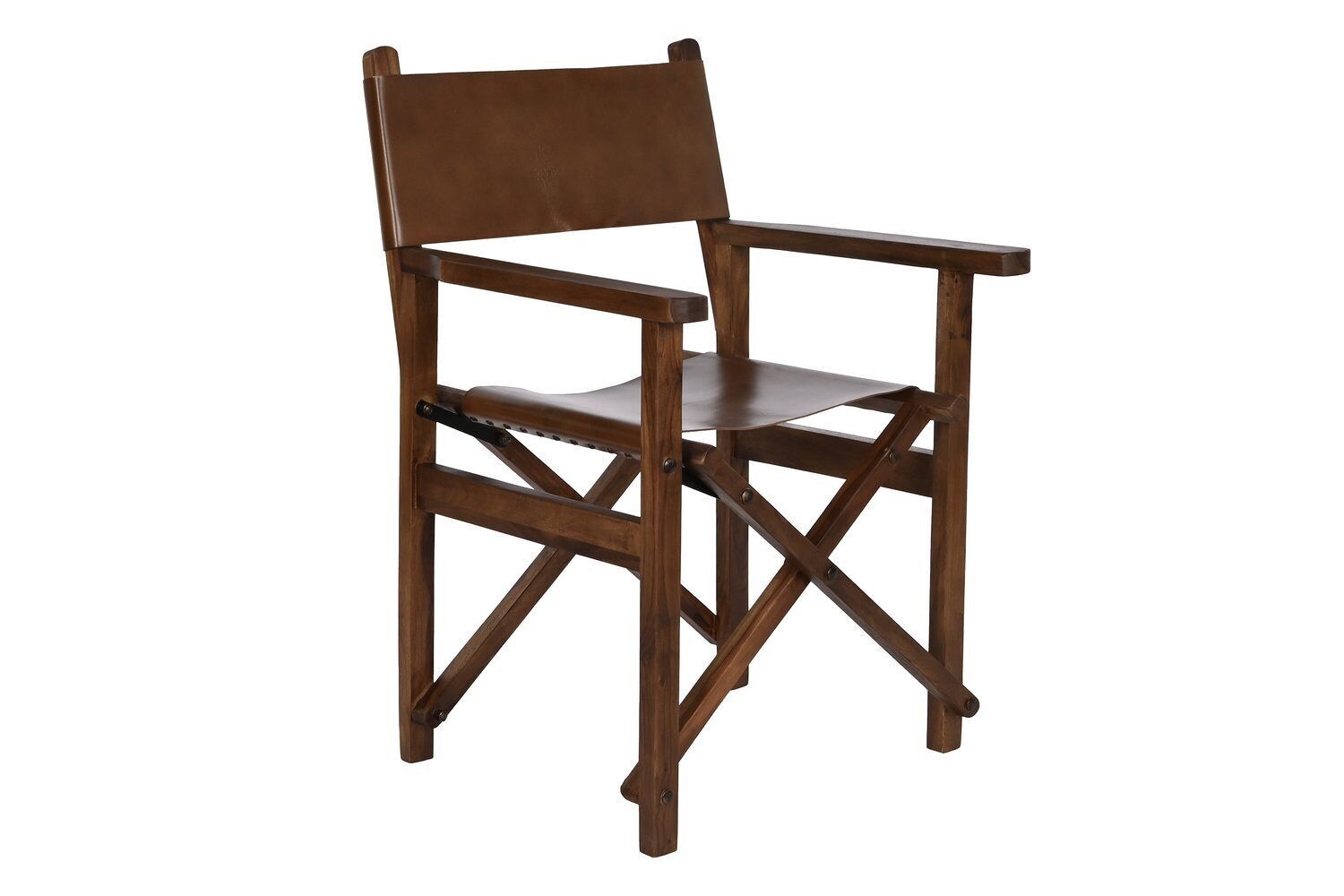 POLTRONA IN LEGNO PELLE 56X59X84 DIRECTOR MARRONE MB208639