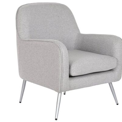 FAUTEUIL POLYESTER 71X68X81 GRIS MB210586