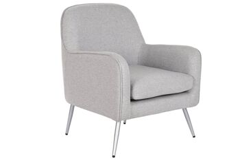 FAUTEUIL POLYESTER 71X68X81 GRIS MB210586 1