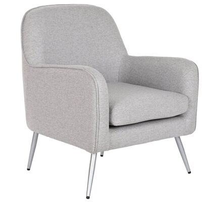 FAUTEUIL POLYESTER 71X68X81 GRIS MB210586