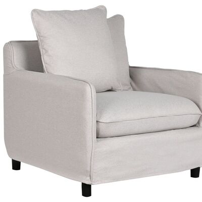 POLYESTER ARMCHAIR 85X85X74 BEIGE MB211734