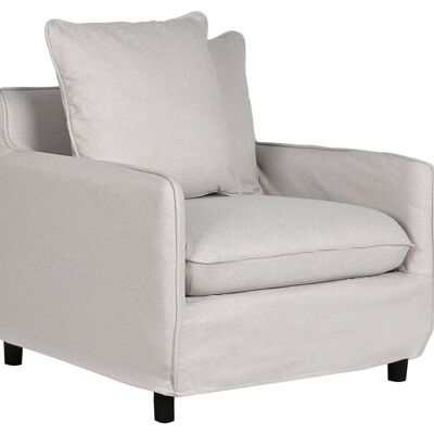 POLYESTER ARMCHAIR 85X85X74 BEIGE MB211734