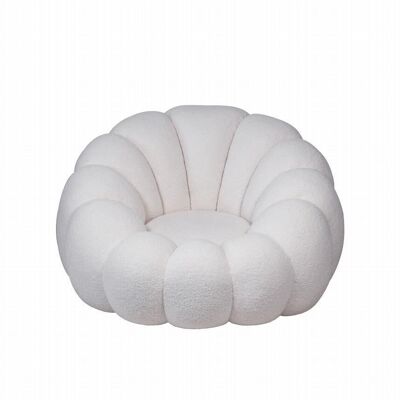FAUTEUIL POLYESTER 98X97X62 AGNEAU ROTATIF MB205765