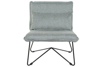 FAUTEUIL METAL POLYESTER 66X78X75 AVEC COUSSIN MB209905 1