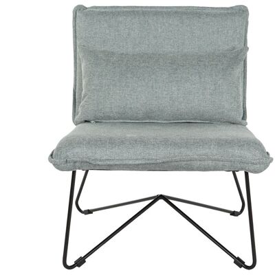 METAL POLYESTER ARMCHAIR 66X78X75 WITH CUSHION MB209905