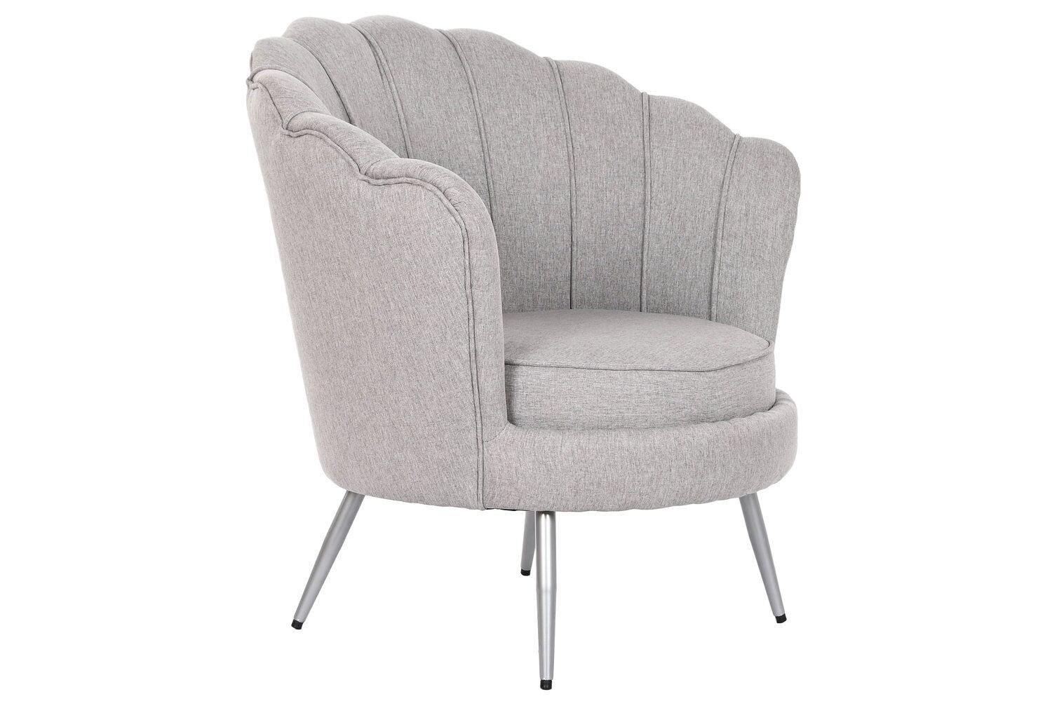 POLTRONA METALLO POLIESTERE 80X75X86 GRIGIO MB210576