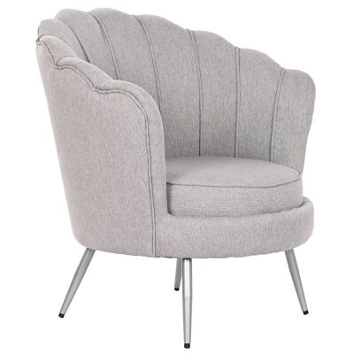 FAUTEUIL METAL POLYESTER 80X75X86 GRIS MB210576