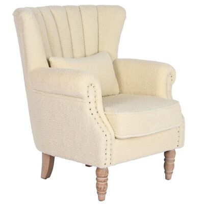 FAUTEUIL POLYESTER HÉVÉA 73X65X87 MOUTON MB211199