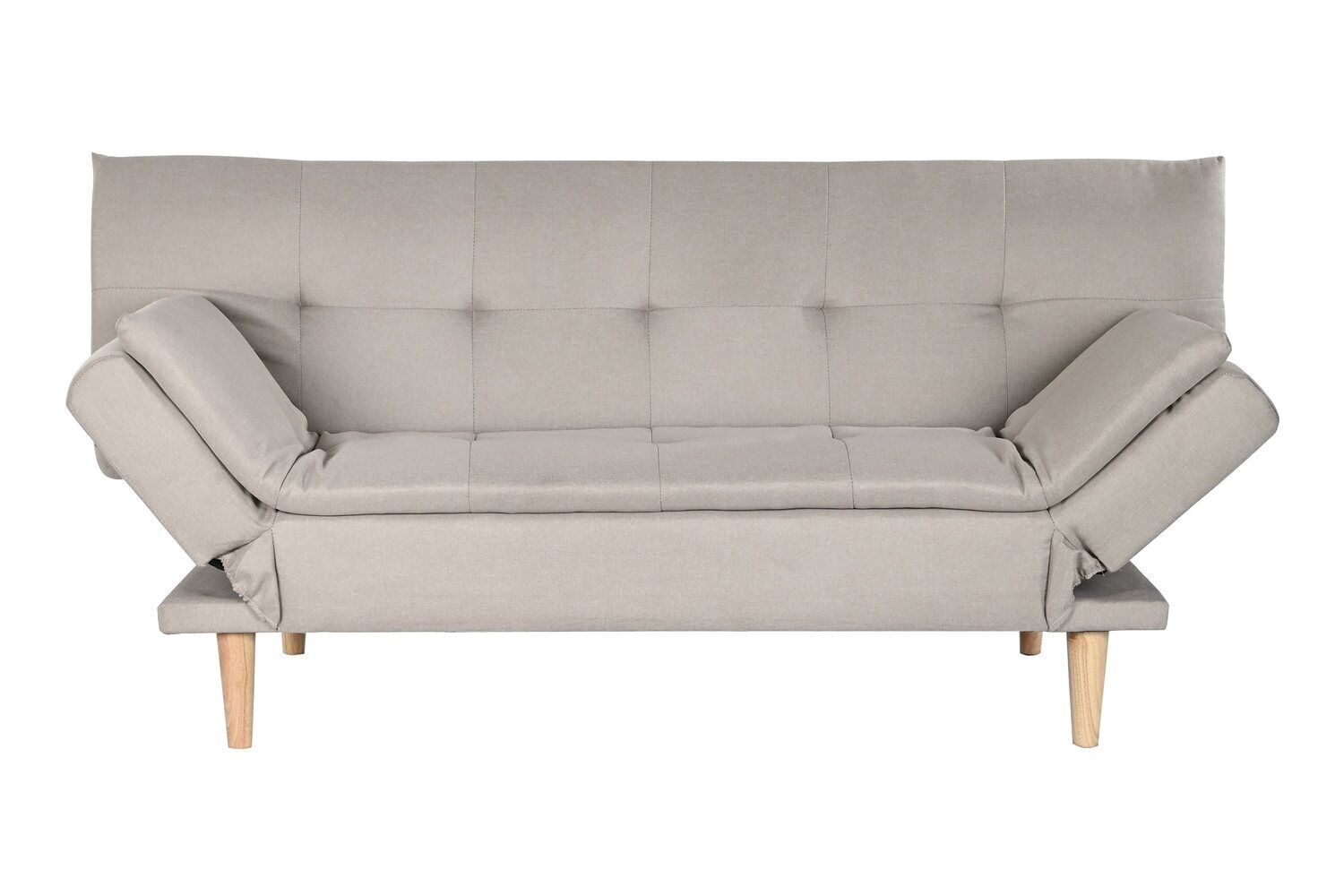 DIVANO LETTO POLIESTERE LEGNO 180X85X83 BEIGE MB207866