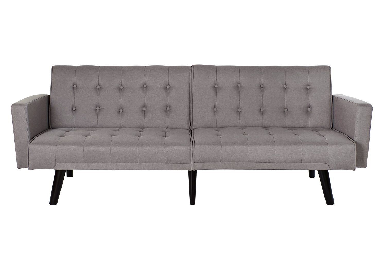 DIVANO LETTO POLIESTERE LEGNO 190X75X75 GRIGIO MB189030