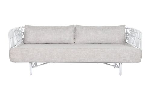 SOFA METAL POLIESTER 180X66X66 BLANCO MB209871