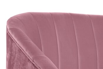 CANAPÉ POLYESTER MÉTAL 140X77X81 ROSE MB190846 3