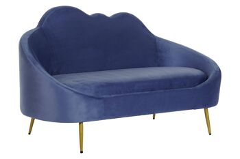 CANAPÉ MÉTAL POLYESTER 155X75X92 BLEU NUAGE MB205763 1