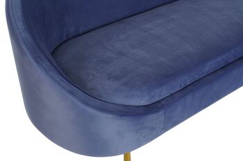 CANAPÉ MÉTAL POLYESTER 155X75X92 BLEU NUAGE MB205763 2