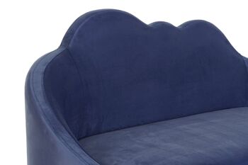 CANAPÉ MÉTAL POLYESTER 155X75X92 BLEU NUAGE MB205763 3