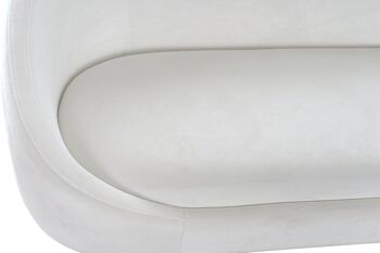 CANAPÉ MÉTAL POLYESTER 155X75X92 NUAGE BLANC MB205762 2