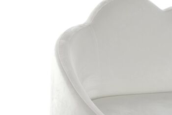 CANAPÉ MÉTAL POLYESTER 155X75X92 NUAGE BLANC MB205762 4