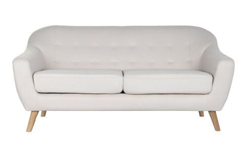 SOFA POLIESTER RUBBERWOOD 172X82X82 3 PLAZAS CREMA MB202969