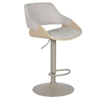 METAL POLYESTER STOOL 50.5X50.5X90.5 GRAY LOOP MB213101