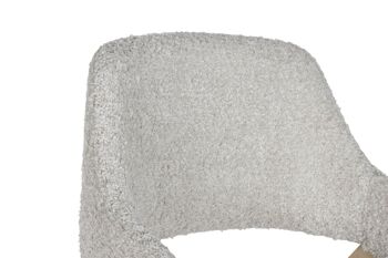 TABOURET MÉTAL POLYESTER 50,5X50,5X90,5 BOUCLE GRIS MB213101 5