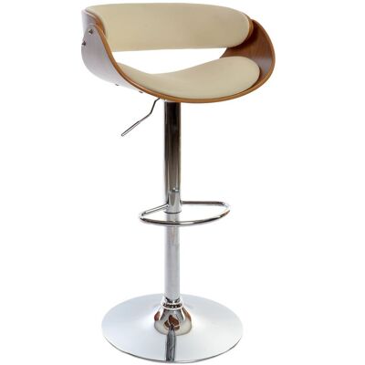 WALNUT PU STOOL 54X53X101,5 ADJUSTABLE CHROME MB208338