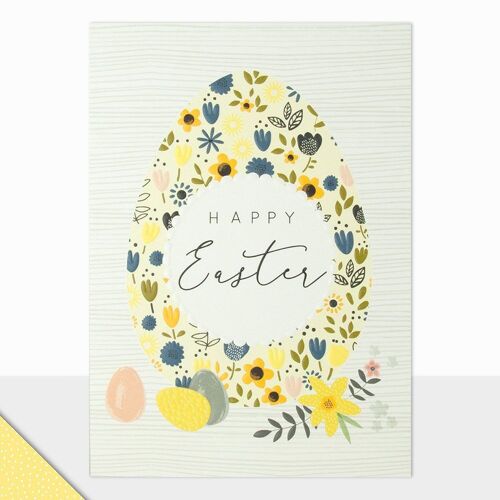 Easter Egg Card - Halcyon Happy Easter Egg
