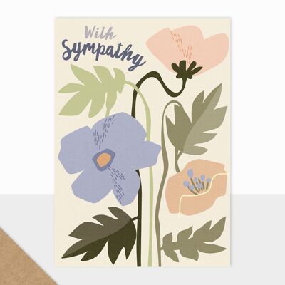 Bloom Collection - With Sympathy - Sympathy Card - Floral