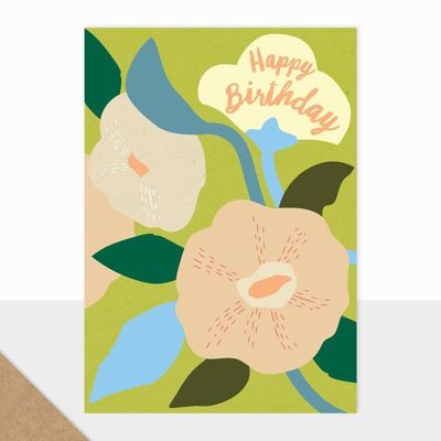 Collection Bloom - Joyeux anniversaire - Carte d'anniversaire - Floral