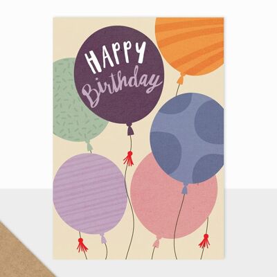 Colección Bloom - Feliz Cumpleaños - Tarjeta de Cumpleaños - Globos