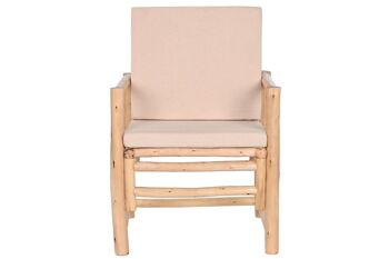 FAUTEUIL COTON EUCALYPTUS 61X50X90 BLANC MB208913 6