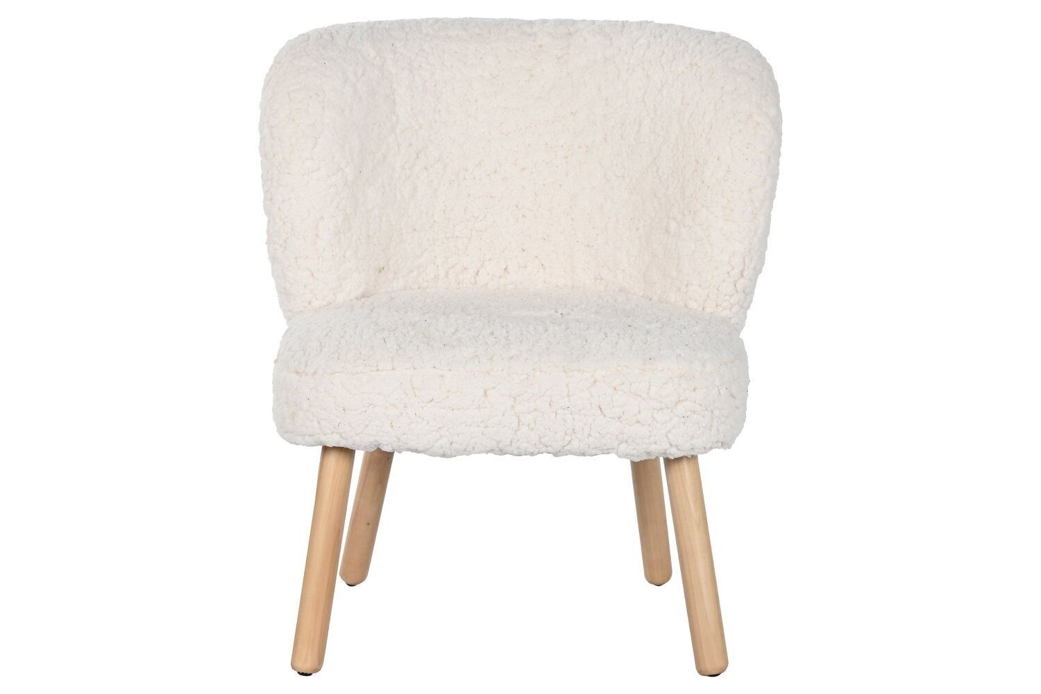 POLTRONA LEGNO POLIESTERE 61X58X68 PECORA BIANCA MB212117