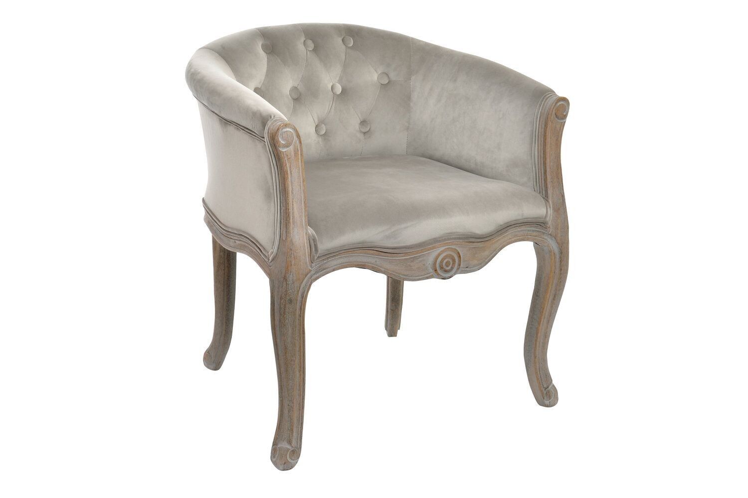 POLTRONA POLIESTERE RUBBERWOOD 62X62X69 GRIGIO CHIARO MB154314