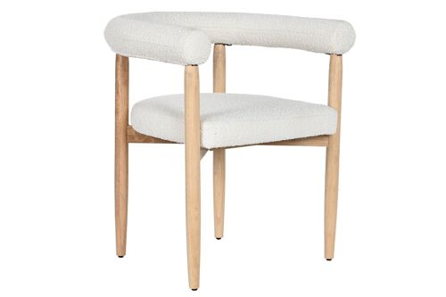 SILLA CAUCHO POLIESTER 66X52X71,5 BUCLE BLANCO MB212041