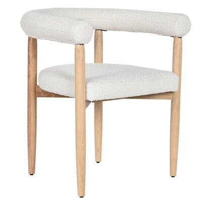 CHAISE EN CAOUTCHOUC POLYESTER 66X52X71,5 BOUCLE BLANCHE MB212041